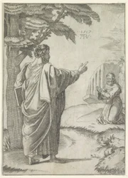 Saint Paul och en franciskanermunk