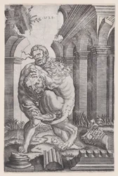 Hercules Strangling the Nemean Lion, daterad 1528.