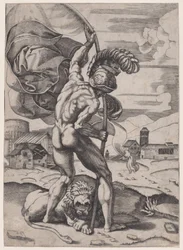 Man med en flagga, ca. 1514-36.