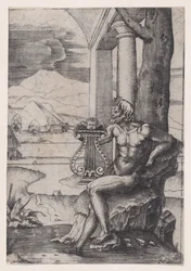 Man med en lyra, ca. 1514-36.