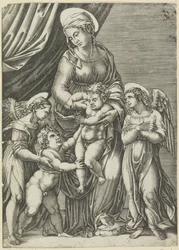Maria med barnet och den unge Johannes döparen