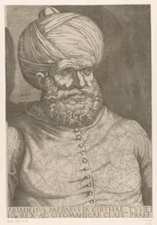 Porträtt av amiral Khair ad-Din Barbarossa