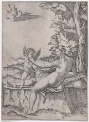 Venus och Eros, ca. 1514-36.