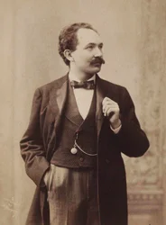Porträtt av pianisten och kompositören Leopold Godowsky 1870-1938, ca. 1895.
