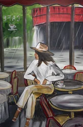 En scen på Rainy Day Café