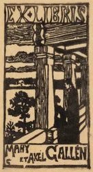 Mary och Axel Galléns exlibris