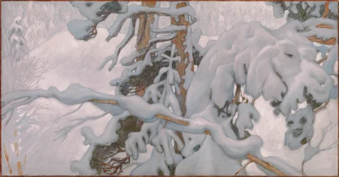 Vinter, studie till freskerna i Jusélius-mausoleet