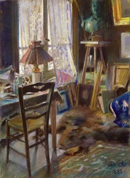 Comte Deheaulme de Vallombreuses studio, 36 Rue Jouffrey, Paris 1888 (pastell)
