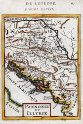 Karta över Ungern och Balkan 1683