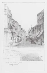 Londons gator: Brick Lane, söderut (litografi)