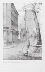 London Lanes: Love Lane, Aldermanbury (litografi)