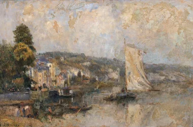 Seine vid La Bouille, nära Rouen, ca 1904 (olja på duk)
