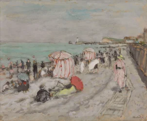 On the Beach (olja på papper upplagt på kartong)