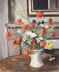 Vas med vallmo; Vase de Coquelicots