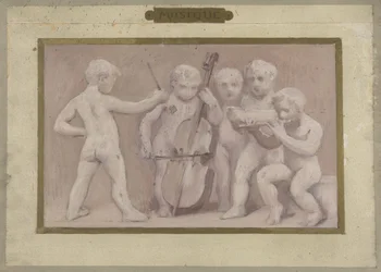 Skiss till Salle des Fêtes i Hôtel de Ville de Paris: Musik, mellan 1889 och 1895 (olja på blyerts, papper)