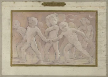 Skiss till Salle des Fêtes på Hôtel de Ville i Paris: Cotillons, mellan 1889 och 1895 (olja)