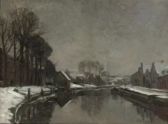 En belgisk stad på vintern, 1912