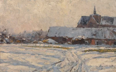 Snö, på eftermiddagen (By under snön)