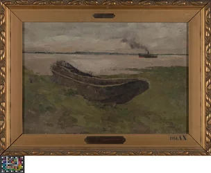 Floden Scheldt vid Doel