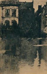 Gamla hus vid vattnet, c 1886-1906, 1906-7
