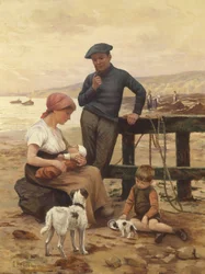 En fiskare och hans familj