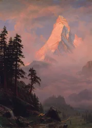 Soluppgång på Matterhorn, efter 1875 (olja på duk)