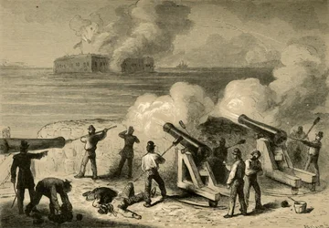 Attacken av Fort Sumter, 1878.