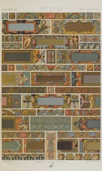 XVI Century, tallrik 71 från Polychromatic Ornament: Hundra plattor i guld, silver och färger, 1873