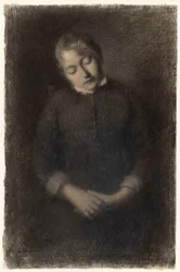 Porträtt av konstnärens sovande hustru (Marie Guilloux)