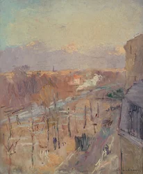 Avenyn i Paris efter en storm (olja på duk)