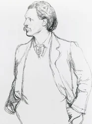 Porträtt av George Gissing, engelsk romanförfattare