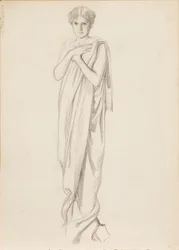 Aino Ackté som Alcestis, skiss