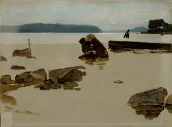 Öppet hav utanför Haikko, studie till ”Pojkar som leker på stranden”