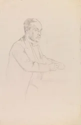 Porträtt av Louis Pasteur, skiss