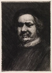Porträtt av Rembrandt, kopia efter Rembrandt