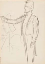 Robert Kajanus, skiss till porträtt