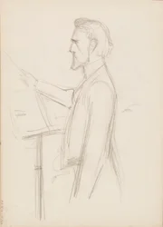 Robert Kajanus, skiss till porträtt
