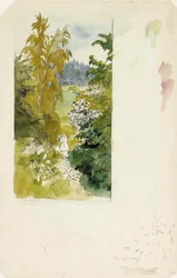 Sommerlandschaft, Hohe Birken
