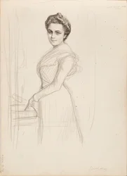 Camille Vallery-Radot, skiss till porträtt