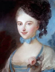 Porträtt av Laure Sallambier, mor till Balzac (1778-1854), mor till Honore de Balzac. Pastellmålning av Albert Ernest Carrier Belleuse (1824-1887)