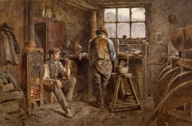 A Jet Workshop, Whitby (akvarell på papper)