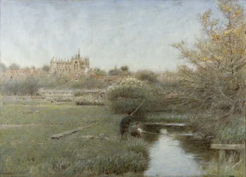 Arundel (akvarell, kroppsfärg, penna och bläck på papper)