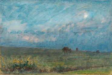 Reculver, Kent (bläck, akvarell, gouache, papper på kartong)