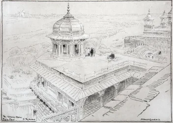 Jasmintornet, Agra Fort  Taj Mahal (ritning)