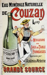 Reklam för mineralvattnet i Couzan - av Albert Guillaume (1873-1942), v.1895