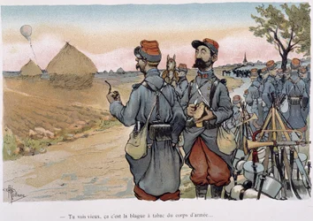 Military Aerostation - i "" Military Album"" av Albert Guillaume (1873-1942), ca. 1900