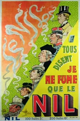 Affisch för reklam för cigarettmärket Le Nil