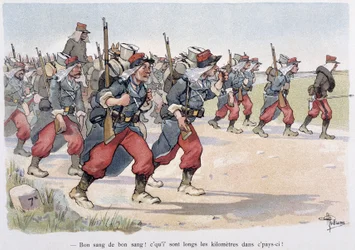 Regementet på marsch - i "" Military Album"" av Albert Guillaume (1873-1942), ca. 1900