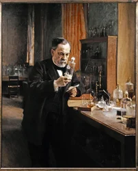 Louis Pasteur i sitt laboratorium