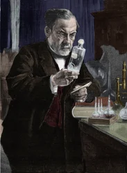 Porträtt av Louis Pasteur (1822-1895), fransk kemist och biolog. Från målningen av Aristide Albert Gustaf Edelfelt (1854-1905) av Musee d
